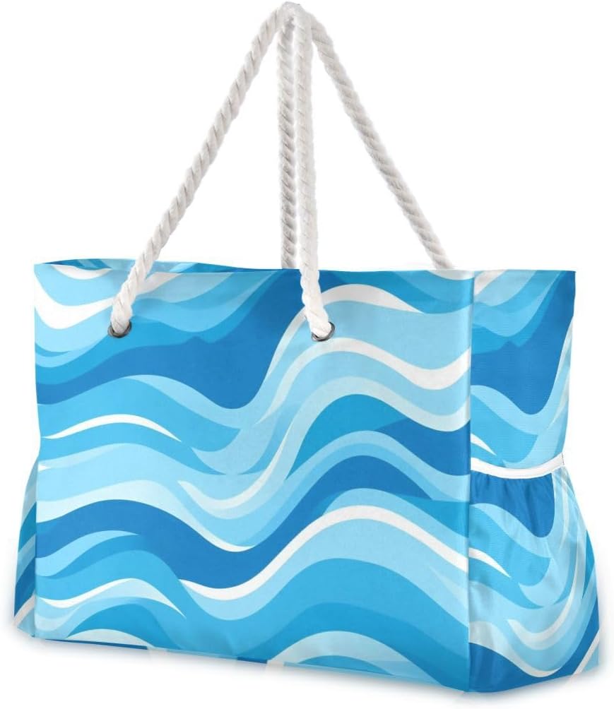 senya Large Beach Shoulder Bags Canvas Tote Water Resistant for Gym Travel Daily - Image 16