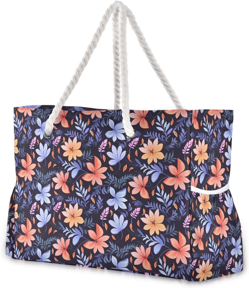 senya Large Beach Shoulder Bags Canvas Tote Water Resistant for Gym Travel Daily - Image 27