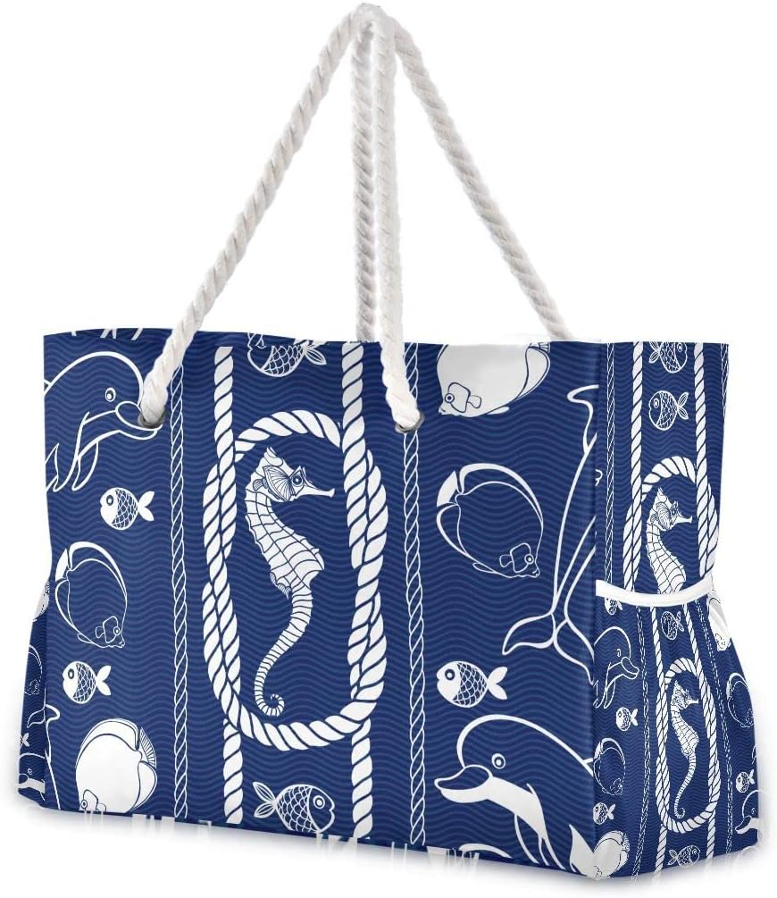 senya Large Beach Shoulder Bags Canvas Tote Water Resistant for Gym Travel Daily - Image 17