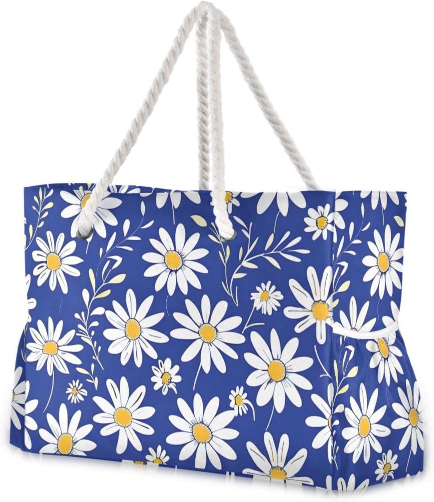 senya Large Beach Shoulder Bags Canvas Tote Water Resistant for Gym Travel Daily - Image 11