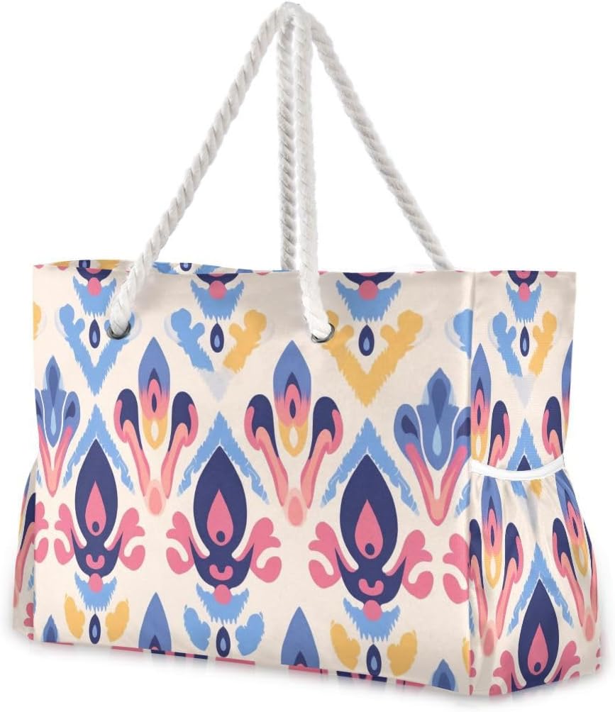 senya Large Beach Shoulder Bags Canvas Tote Water Resistant for Gym Travel Daily - Image 8