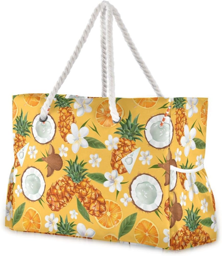 senya Large Beach Shoulder Bags Canvas Tote Water Resistant for Gym Travel Daily - Image 23