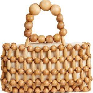 SIDUFHAOPKLL Women Handbag Woven Tote Large Bead Bag Handbag Fashion Beach Holiday Purses Messenger