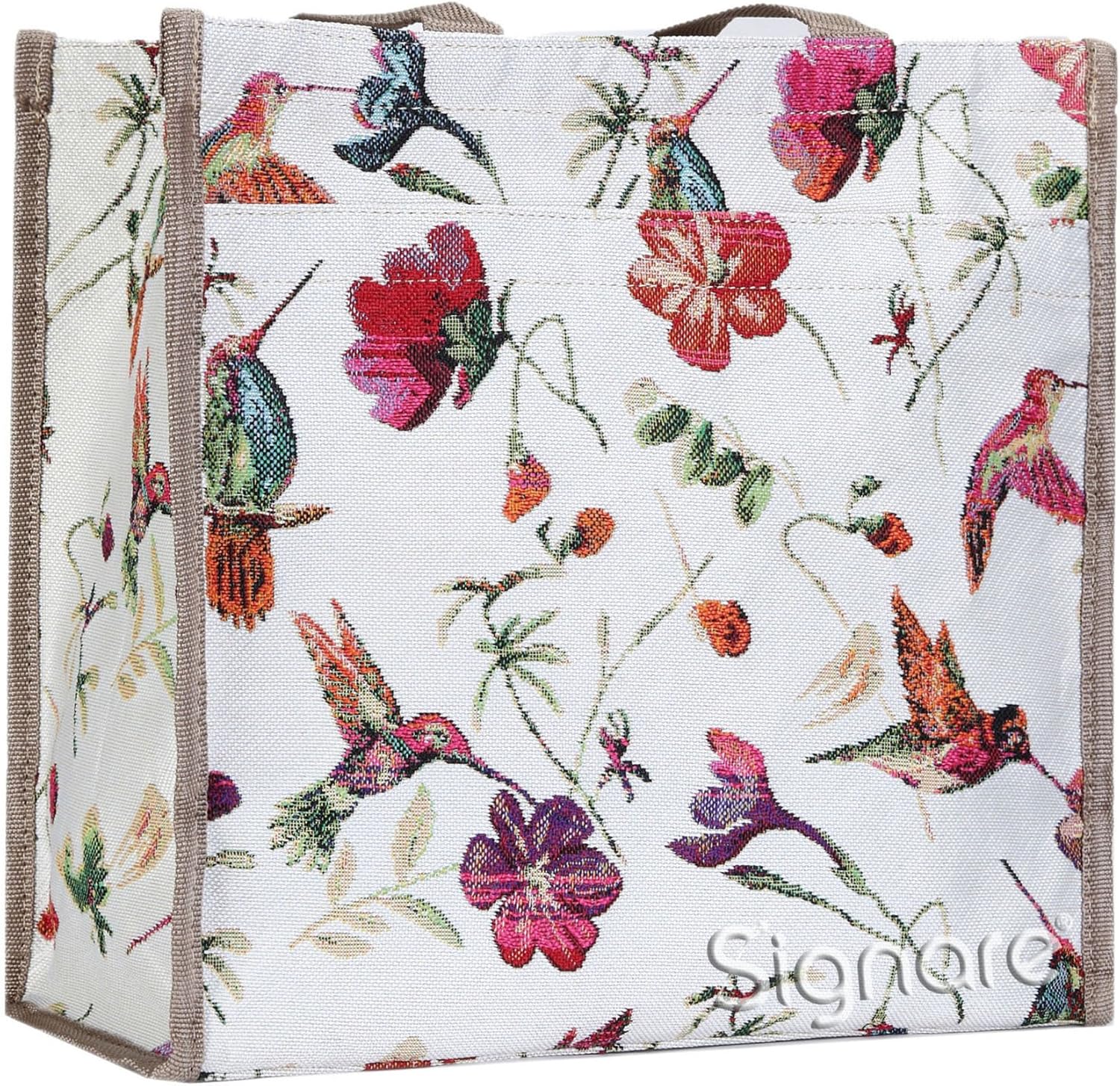 Signare Floral Shopping Tote Bag with Garden Flower Pattern - Image 9