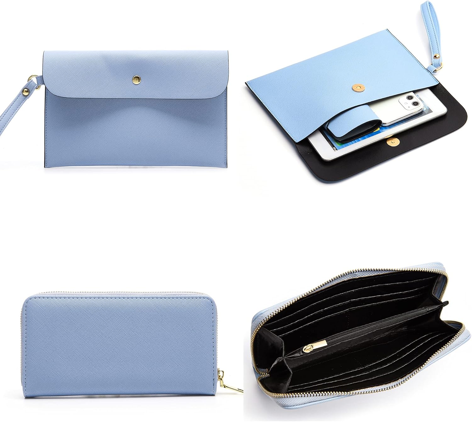 Soperwillton Handbags and Purses for Women Shoulder Tote Bags Top Handle Satchel Purse Set 5pcs - Image 8