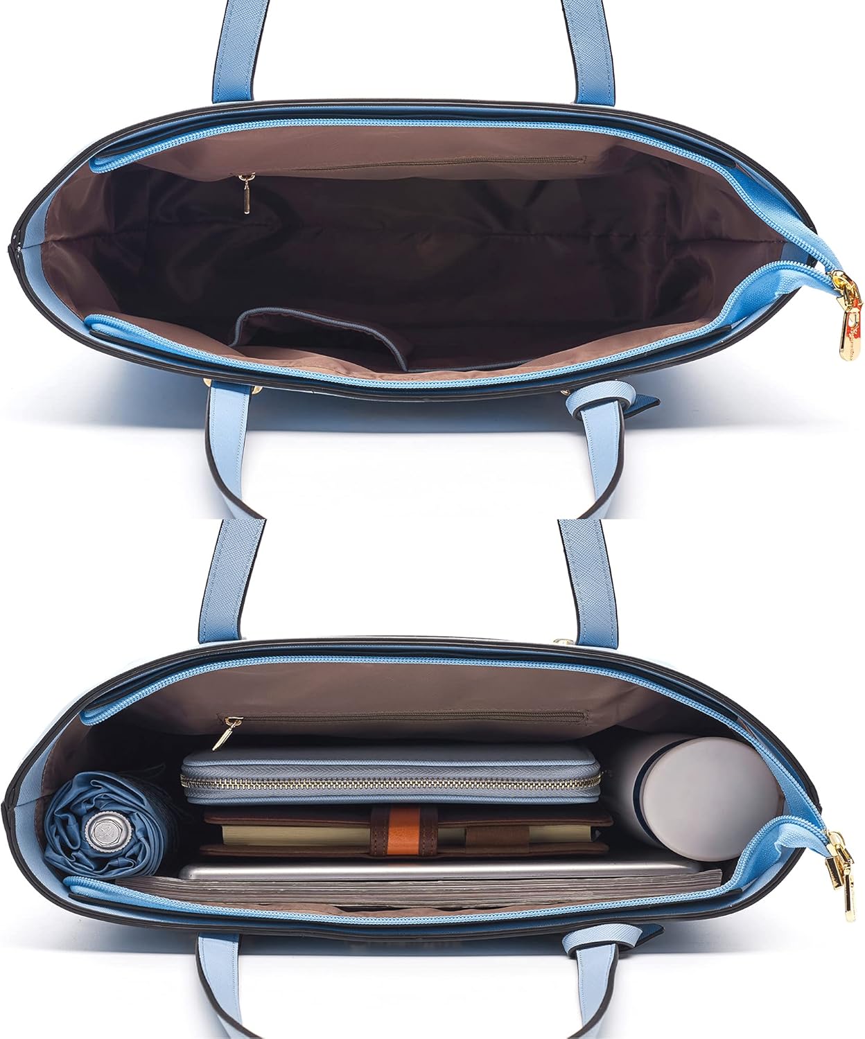 Soperwillton Handbags and Purses for Women Shoulder Tote Bags Top Handle Satchel Purse Set 5pcs - Image 5