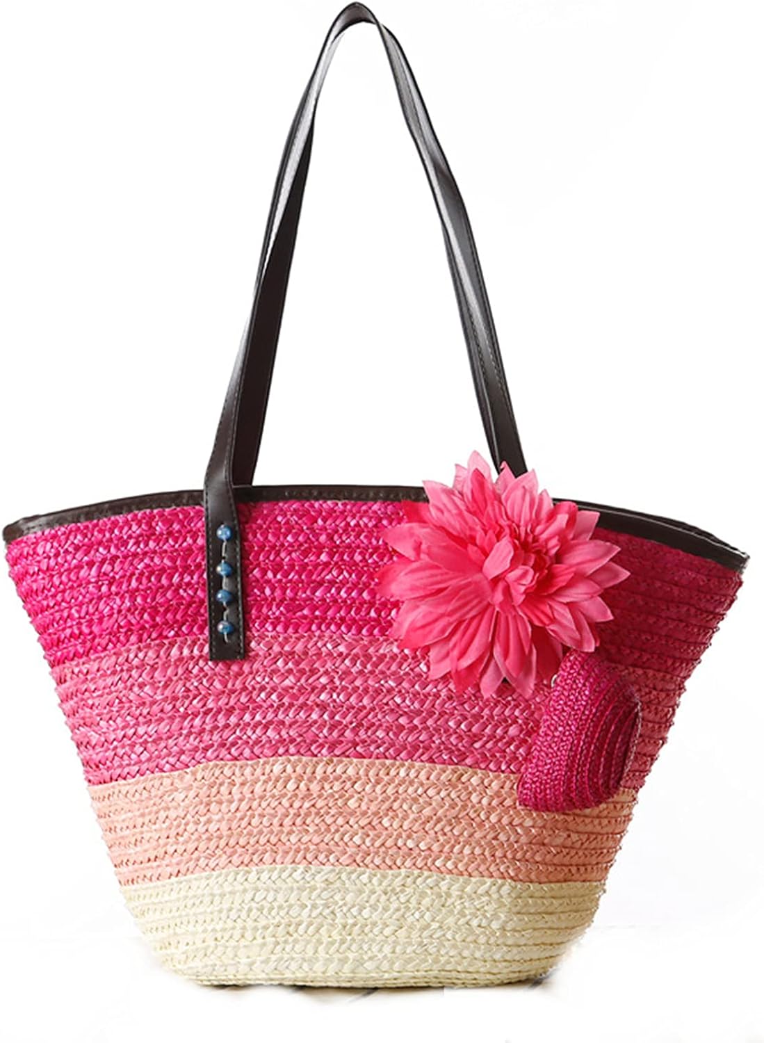 Straw Bag Beach Bags for Women - Straw Large Beach Tote Bag - Summer Handwoven Shoulder Bags for Beach.