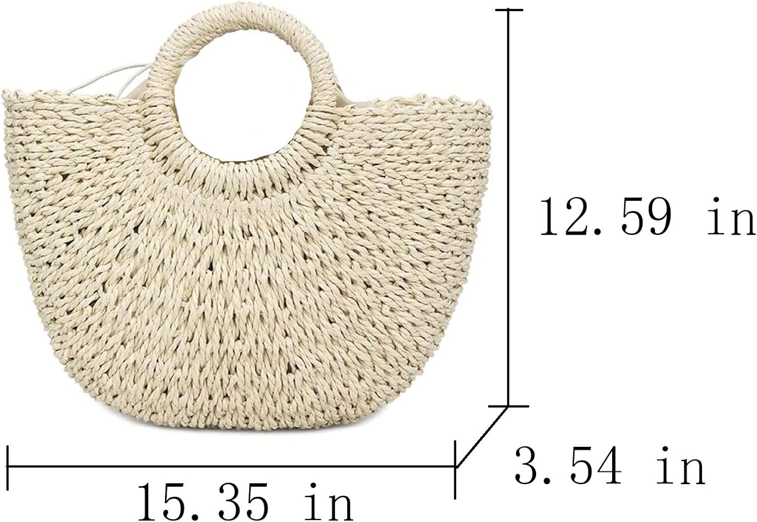 Straw Bag Womens Handbag Handwoven Large Straw Beach Tote Bag Vacation Summer Beach bag Straw Purse - Image 4