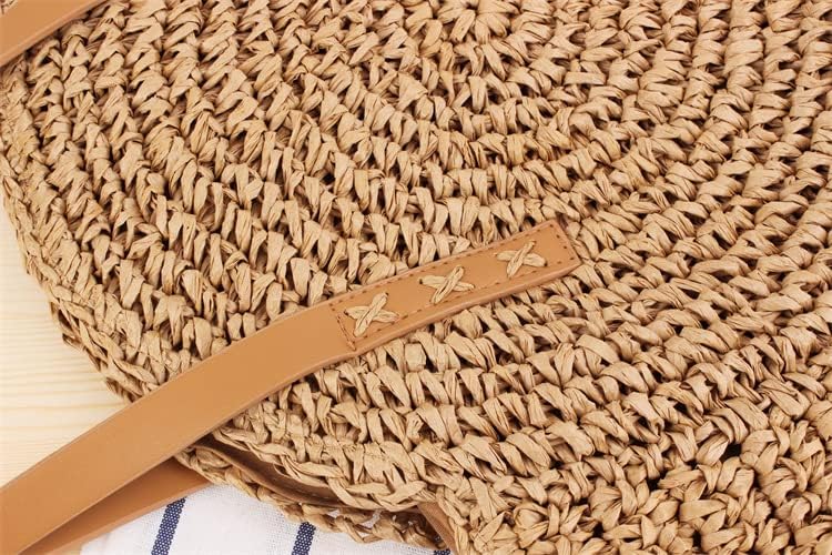 Straw Beach Bag for Women Summer Woven Tote Bag Rattan Handbag Shoulder Bag Hobo Bohemian - Image 4