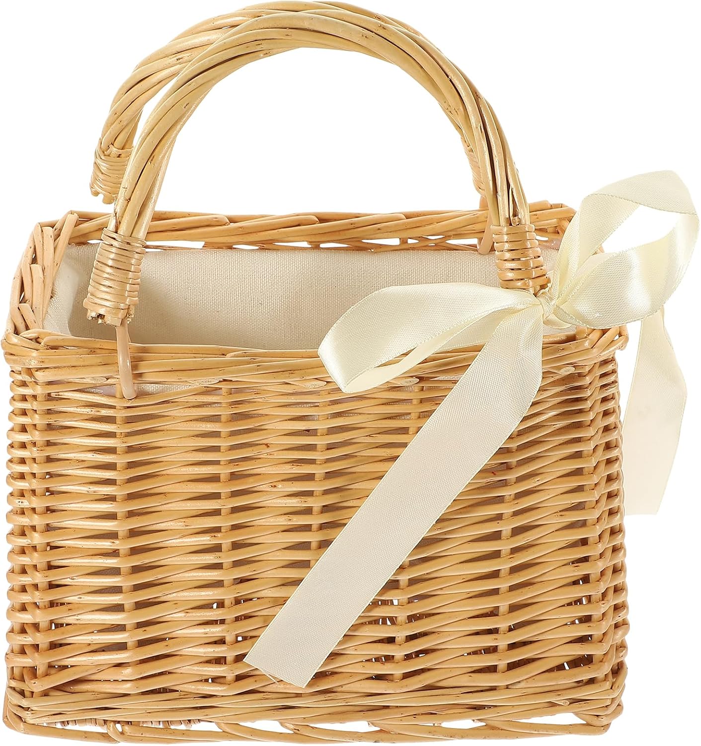 Straw Beach Bags Wicker Handbag Beach Rattan Woven Tote Handbags Top-handle Bags with Bow for Women Summer