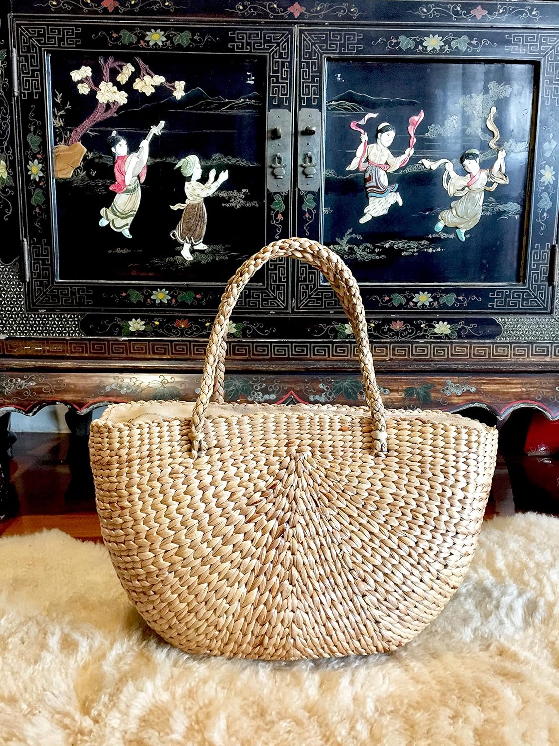 Straw Tote Bag,Summer Straw Tote Bag,Beach Straw Bag,Straw Basket Bag,Straw Basket Bag,Straw Bag,Straw Basket Tote,Straw Beach Bag,Straw Tote Purse - Image 2