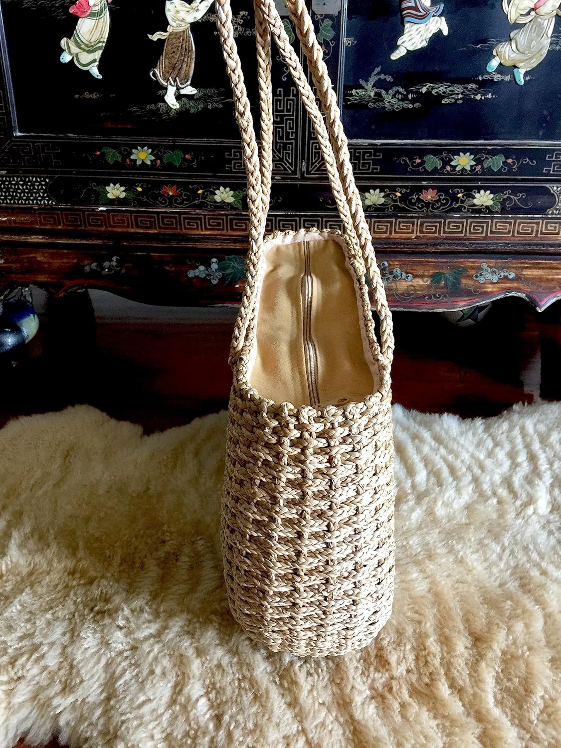 Summer Straw Bag,Handwoven Straw Bag,Straw Bag,Straw Tote,Straw Handbag,Straw Basket Bag,Beach Straw Bag - Image 4