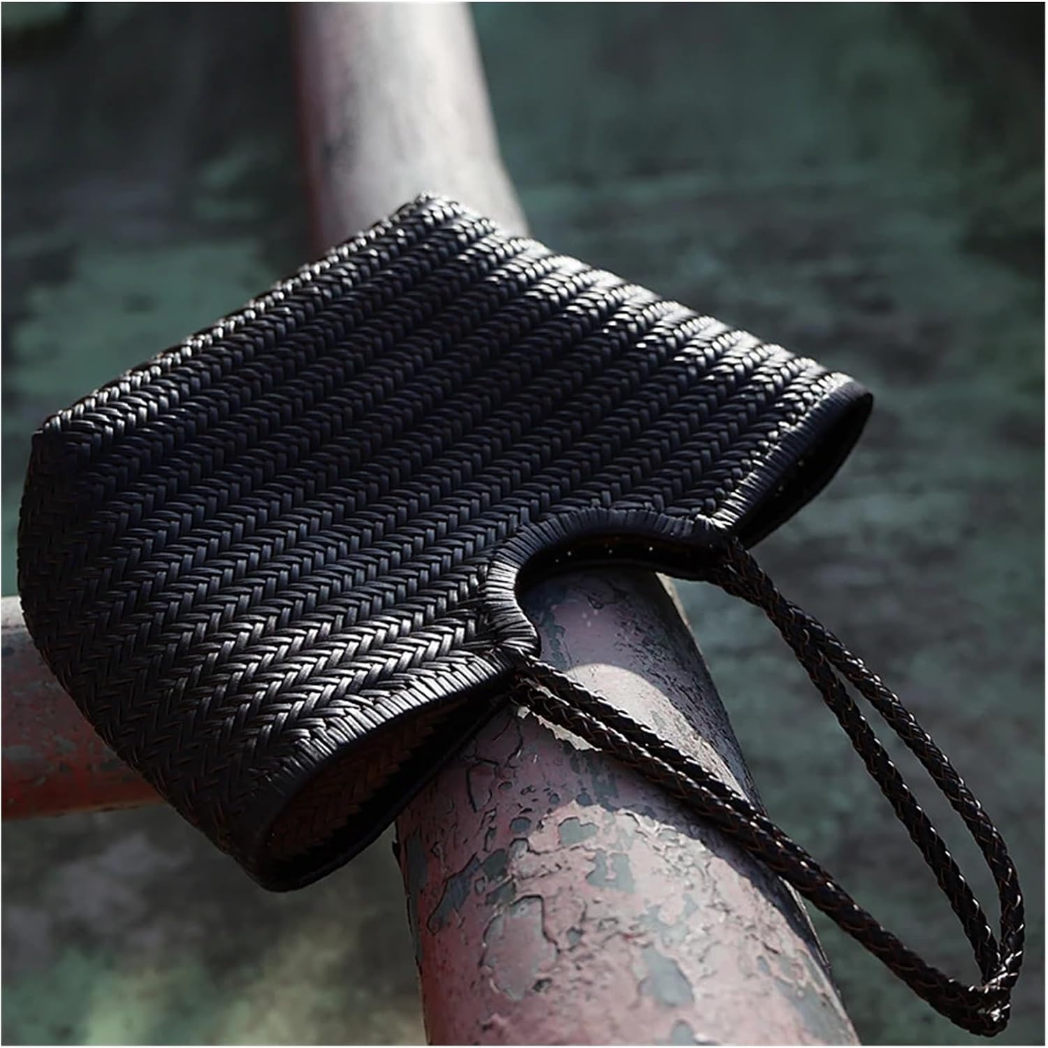 ULTFVPMQR Women's Spring and Summer French Retro Tote Bag Leather Woven Vegetable Basket Ins Irregular Shoulder Bag(Brown) - Image 4