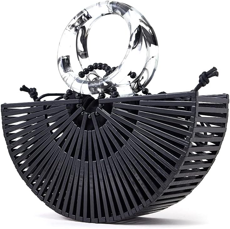 VAKAER Women Bamboo Purse Summer Beach Tote Bags Handmade Handbag with Inner bag - Image 11