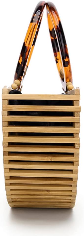 VAKAER Women Bamboo Purse Summer Beach Tote Bags Handmade Handbag with Inner bag - Image 6