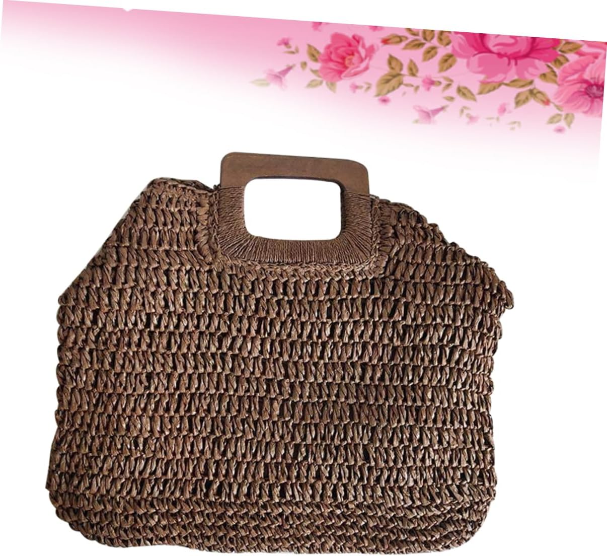 Vintage Straw Woven Beach Bag for Women Retro Handbag for Summer Travel Stylish and Spacious Tote for Holidays and Beach Outings - Image 4