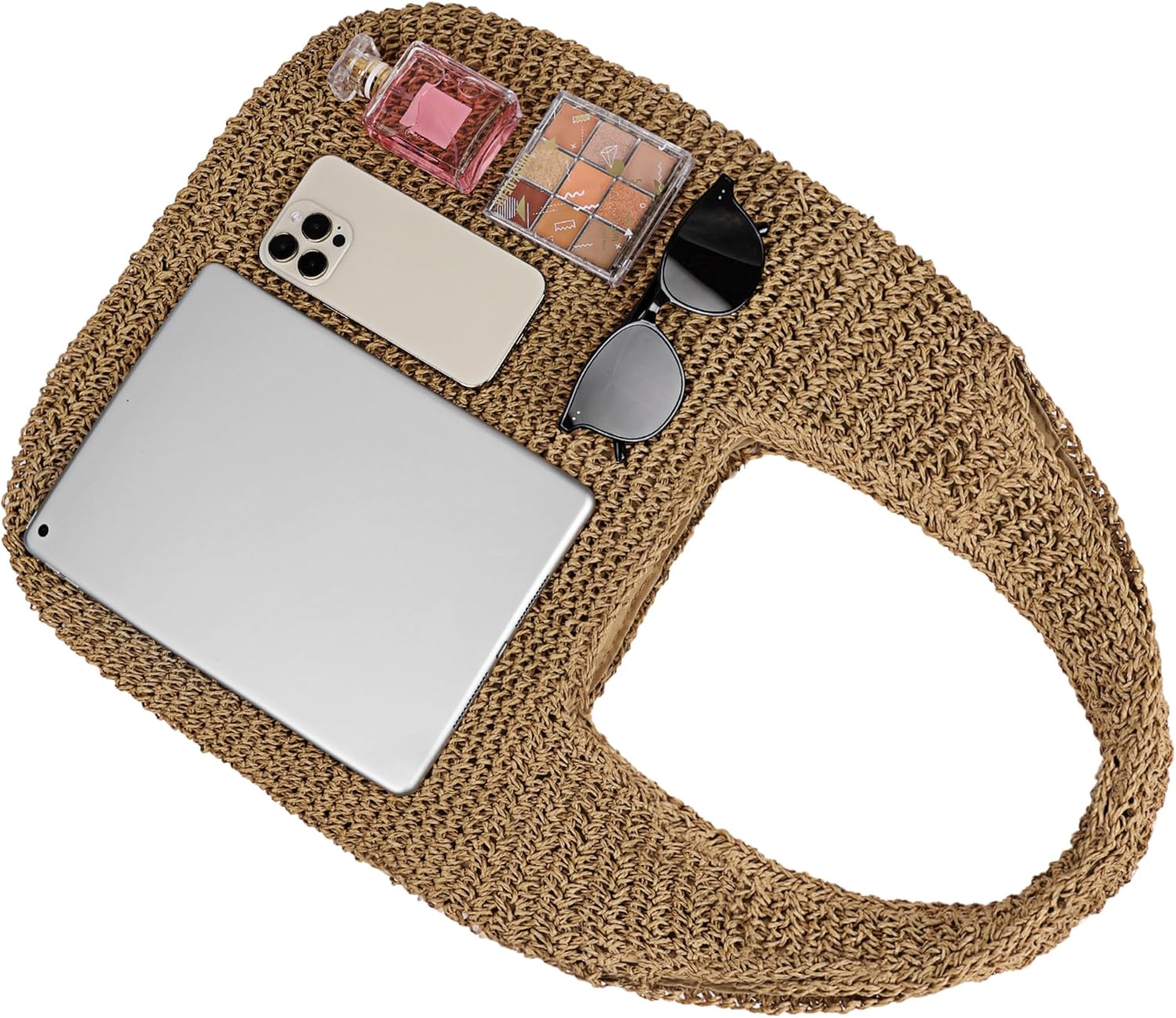 Women Large Straw Beach Bag Handmade Woven Shoulder Bags Hobo Tote Handbag Purse for Summer - Image 4