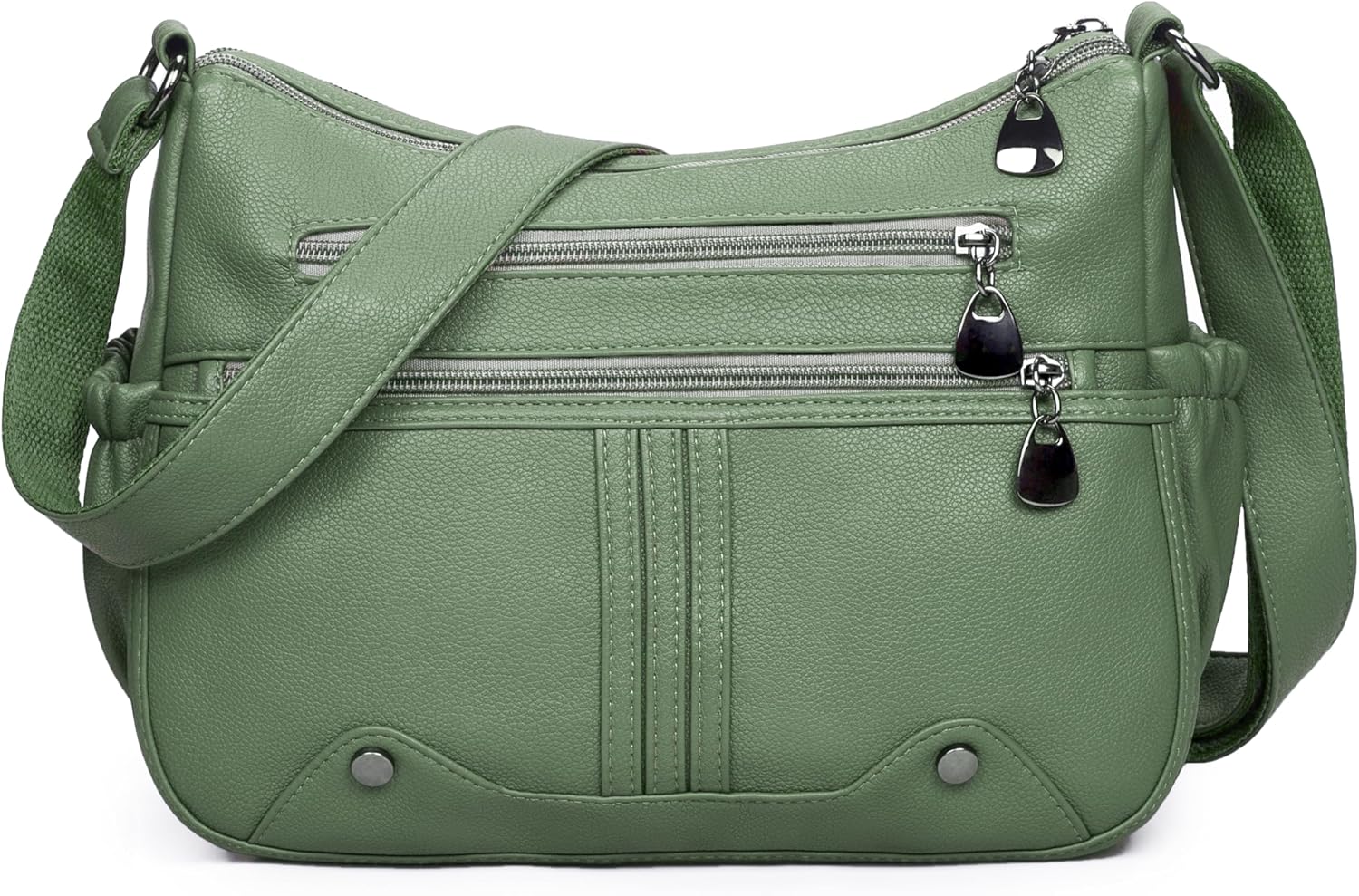 Women Soft PU Leather Shoulder Handbag Multi Pocket Crossbody Bag Ladies Medium Roomy Purses Fashion Tote Top Handle Satchel - Image 8