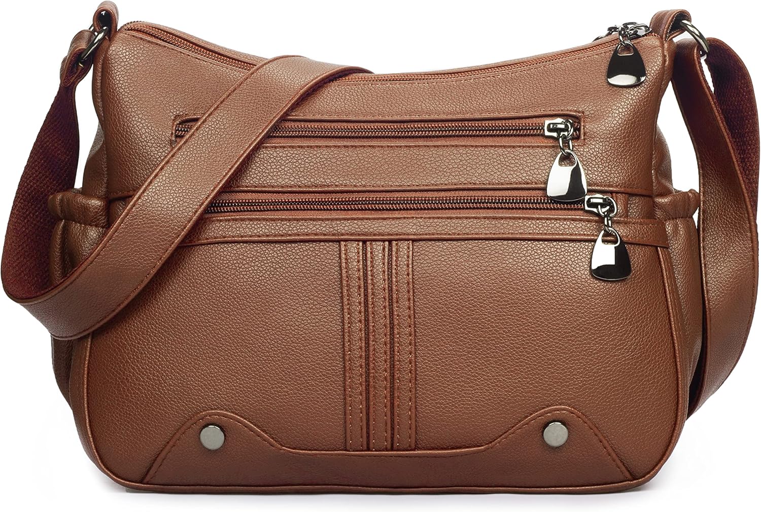 Women Soft PU Leather Shoulder Handbag Multi Pocket Crossbody Bag Ladies Medium Roomy Purses Fashion Tote Top Handle Satchel - Image 7