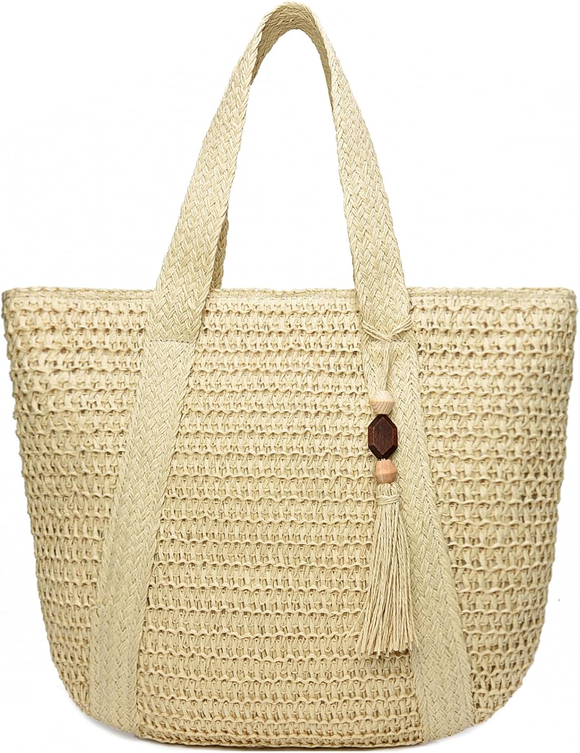 YAVCOOL Straw Beach Bags for Women Woven Beach Tote Bag Casual Boho Large Shoulder Handbags Purse for Vacation Holiday - Image 13