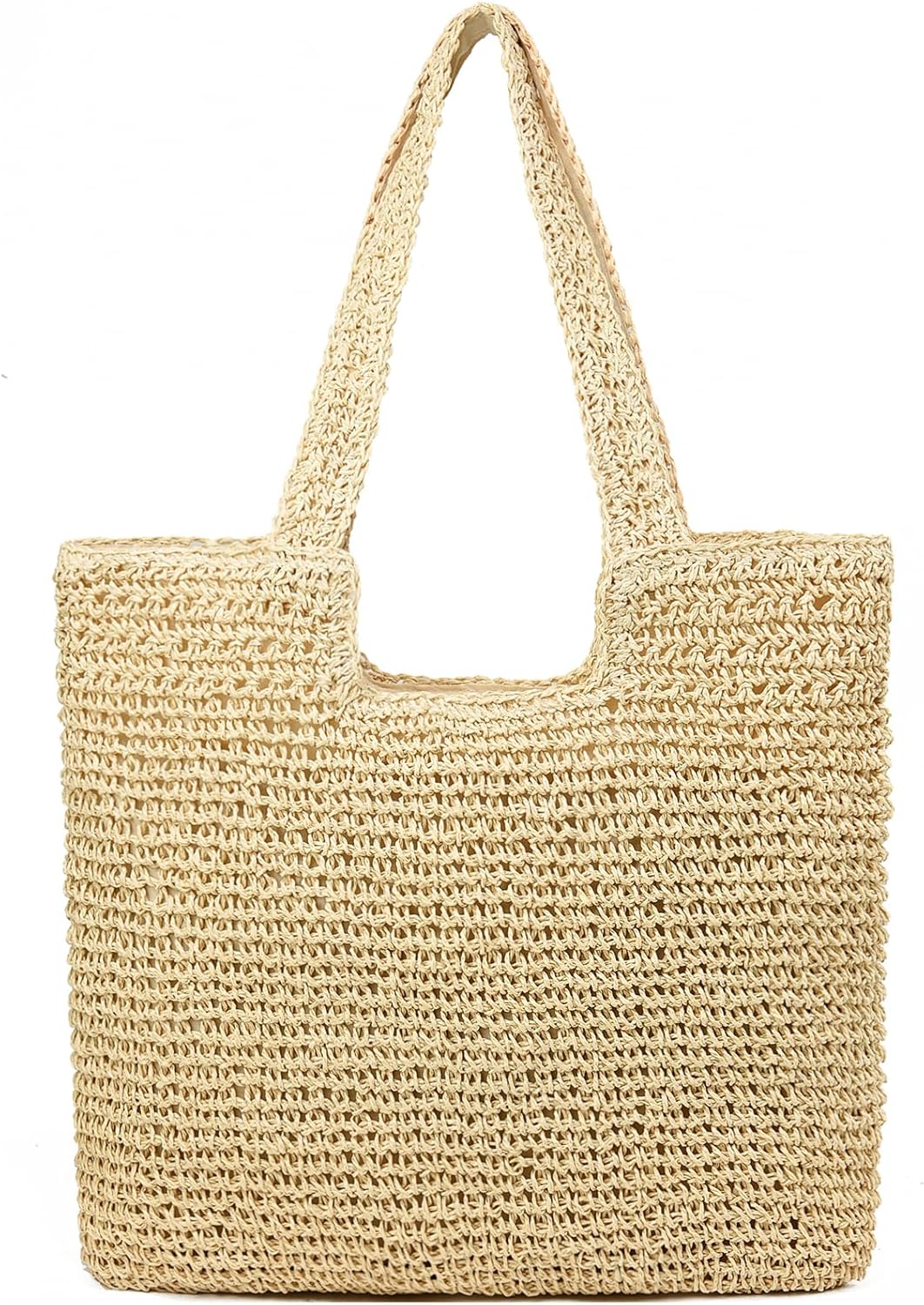 YAVCOOL Straw Beach Bags for Women Woven Beach Tote Bag Casual Boho Large Shoulder Handbags Purse for Vacation Holiday - Image 9