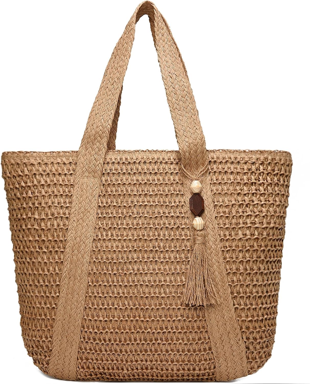 YAVCOOL Straw Beach Bags for Women Woven Beach Tote Bag Casual Boho Large Shoulder Handbags Purse for Vacation Holiday - Image 11