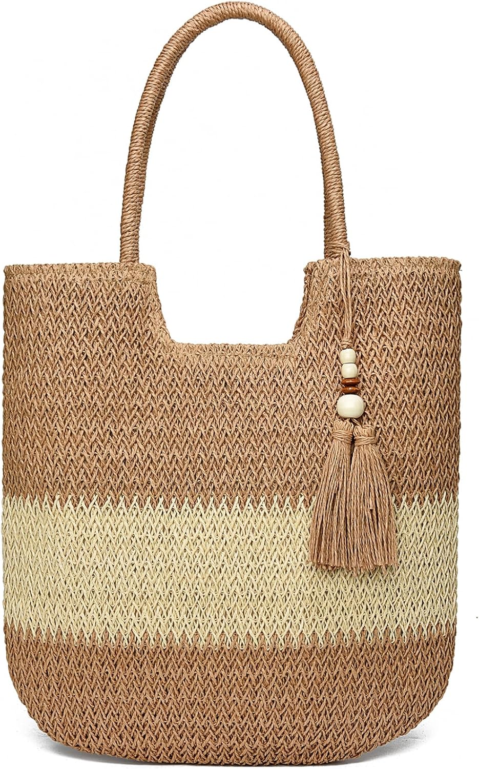 YAVCOOL Straw Beach Bags for Women Woven Beach Tote Bag Casual Boho Large Shoulder Handbags Purse for Vacation Holiday - Image 12