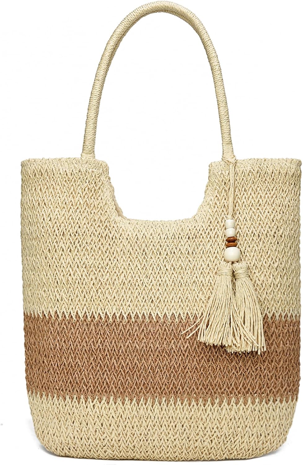 YAVCOOL Straw Beach Bags for Women Woven Beach Tote Bag Casual Boho Large Shoulder Handbags Purse for Vacation Holiday - Image 16