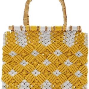 YIRENZUI Cotton Rope Woven Women's Handbag Tote Bag Female Knitted Beach Bags Bohemian Summer Straw Bag One Shoulder The Best Choice