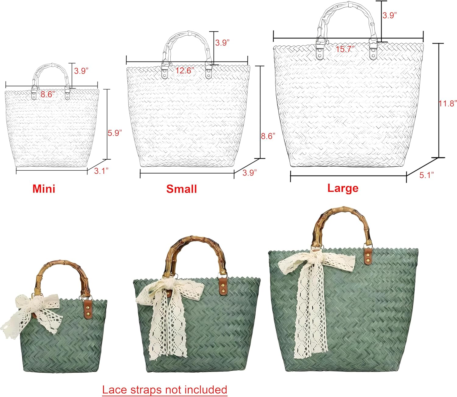 YY GEWETAO Handwoven Super Tote Bag for Women | Beach Bag Waterproof | Summer Beach, Pool, and Travel Handbag - Image 5
