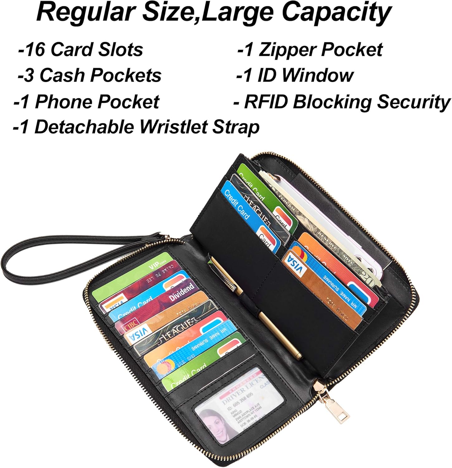 YZAOLL Purses for Women Faux Leather Medium Large Tote Satchel Shoulder Purse Handbag Wallet set - Image 3